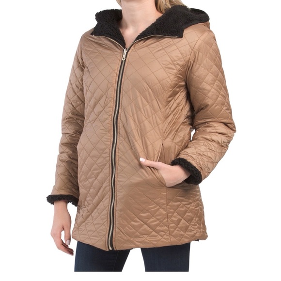 🔥🔥🔥Kate Spade reversible faux fur quilted coat